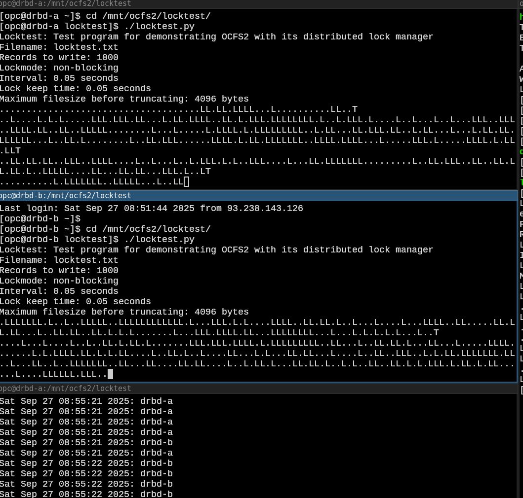 DRBD active/active screenshot
